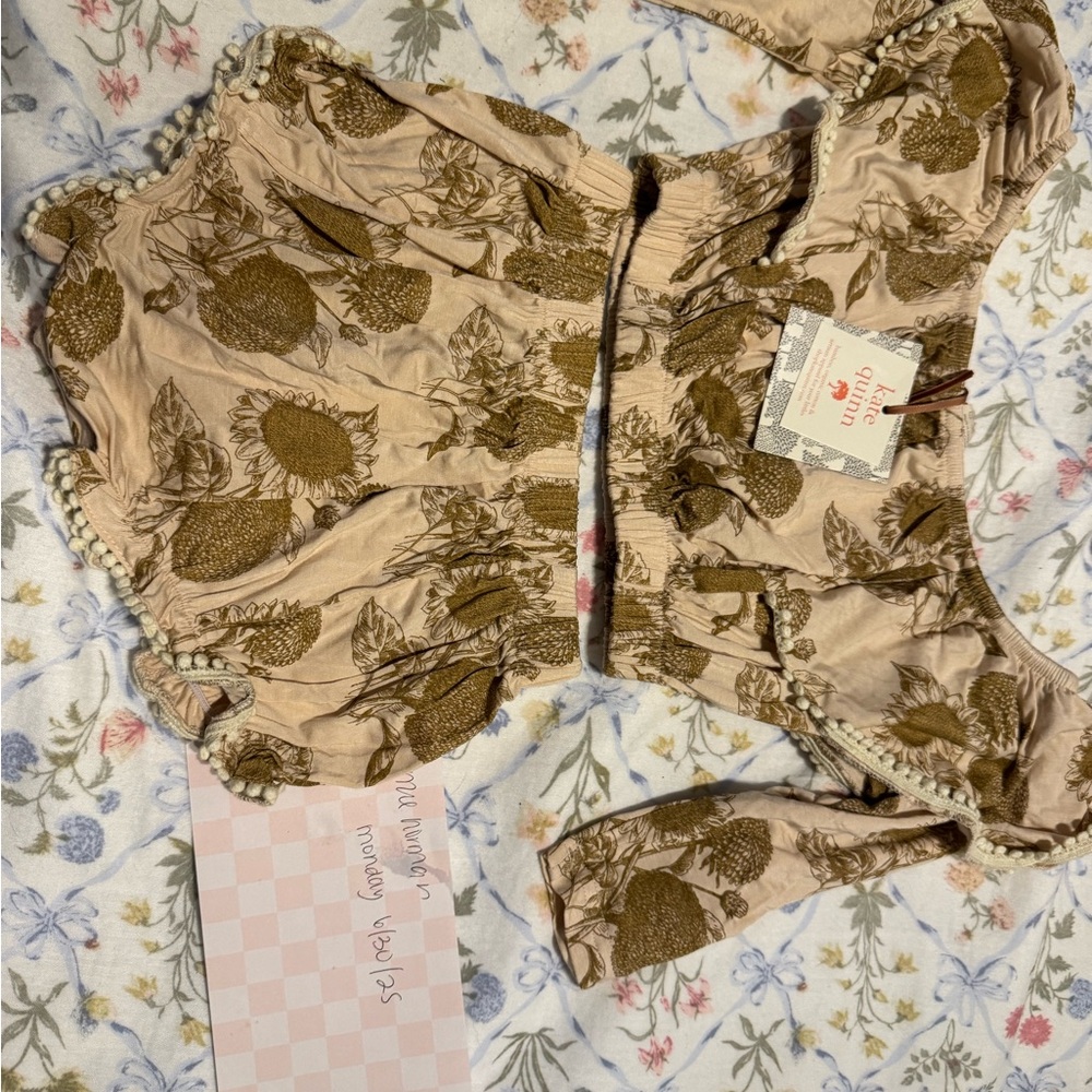 Kate Quinn Sunflower Print Kids Outfit